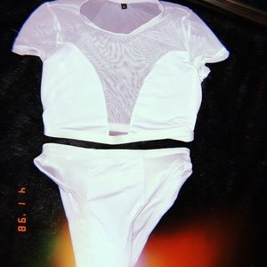 White Two Piece Swimsuit